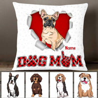 Personalized Dog Mom Love Pillow DB307 95O47 thumb 1