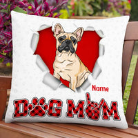 Personalized Dog Mom Love Pillow DB307 95O47 thumb 1