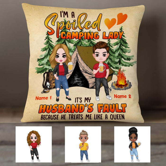 Personalized Camping Couple Love Pillow DB307 23O36 1