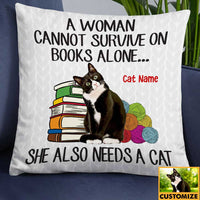 Personalized Cat Mom Book Photo Pillow DB304 85O34 thumb 1
