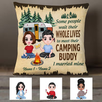 Personalized Camping Couple Love Pillow DB311 26O36 thumb 1