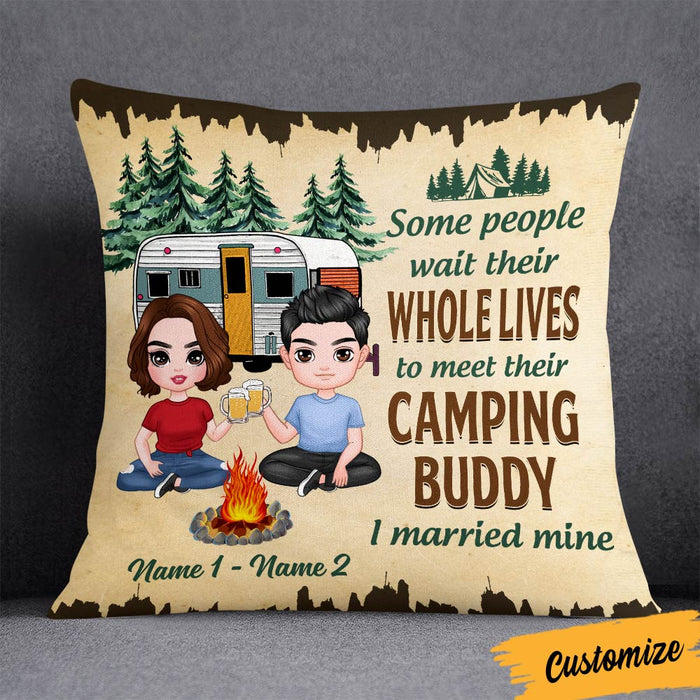Personalized Camping Couple Love Pillow DB311 26O36 1