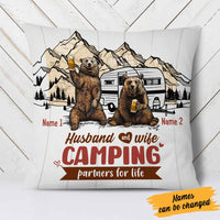 Personalized Camping Couple Love Bear Pillow DB312 26O26 thumb 1