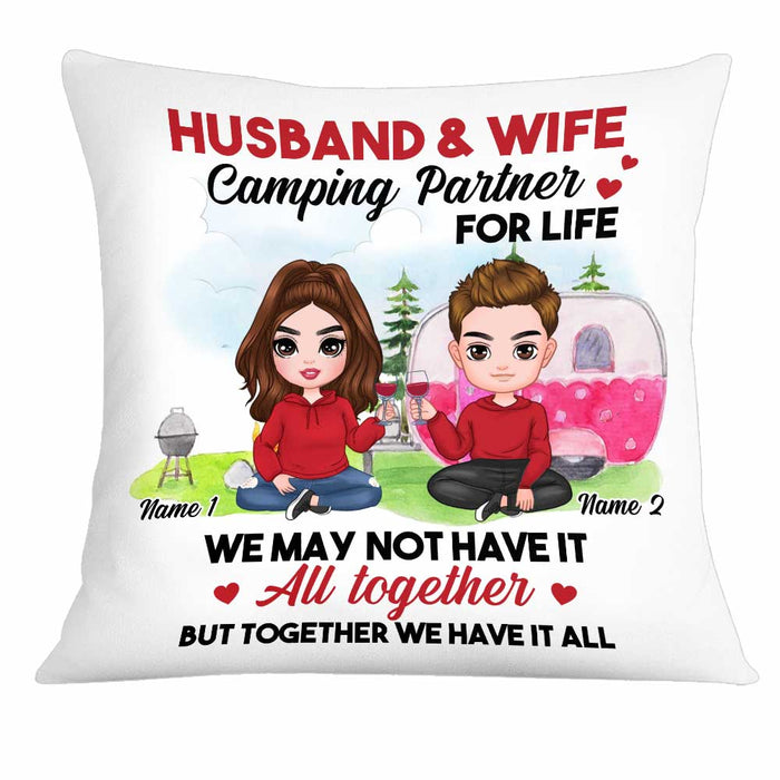 Personalized Camping Couple Love Pillow DB312 30O34 1
