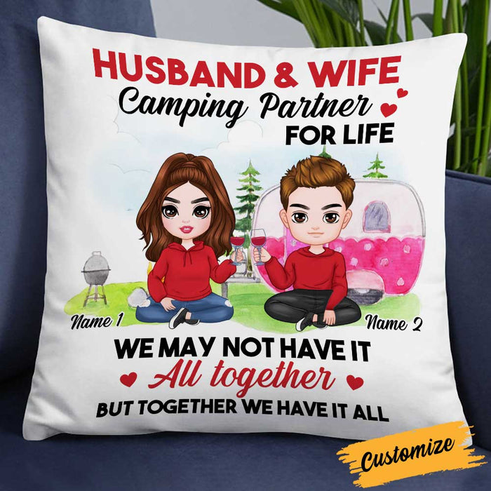 Personalized Camping Couple Love Pillow DB312 30O34 1