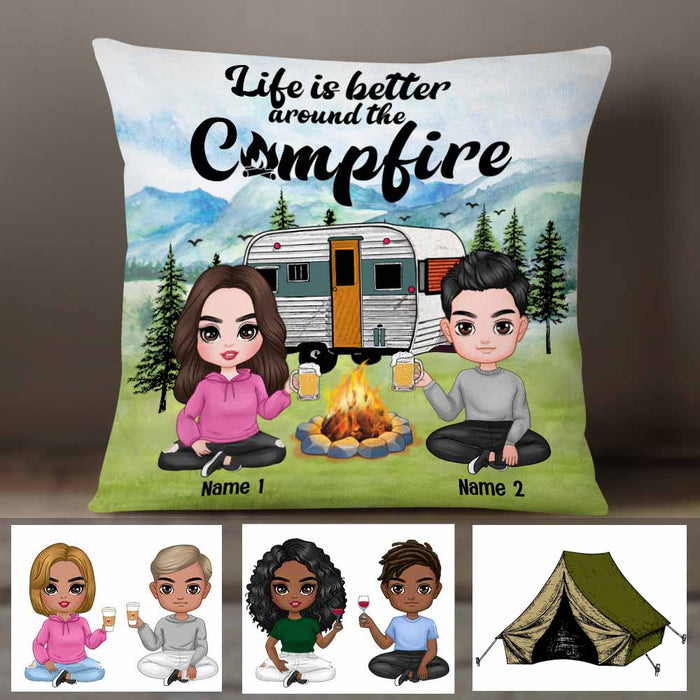 Personalized Camping Couple Love Pillow DB313 26O58 1