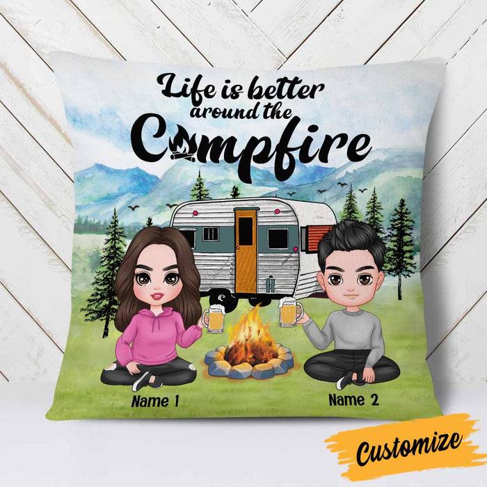 Personalized Camping Couple Love Pillow DB313 26O58 1