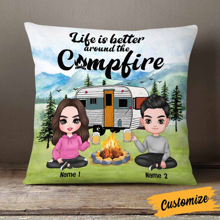 Personalized Camping Couple Love Pillow DB313 26O58 1