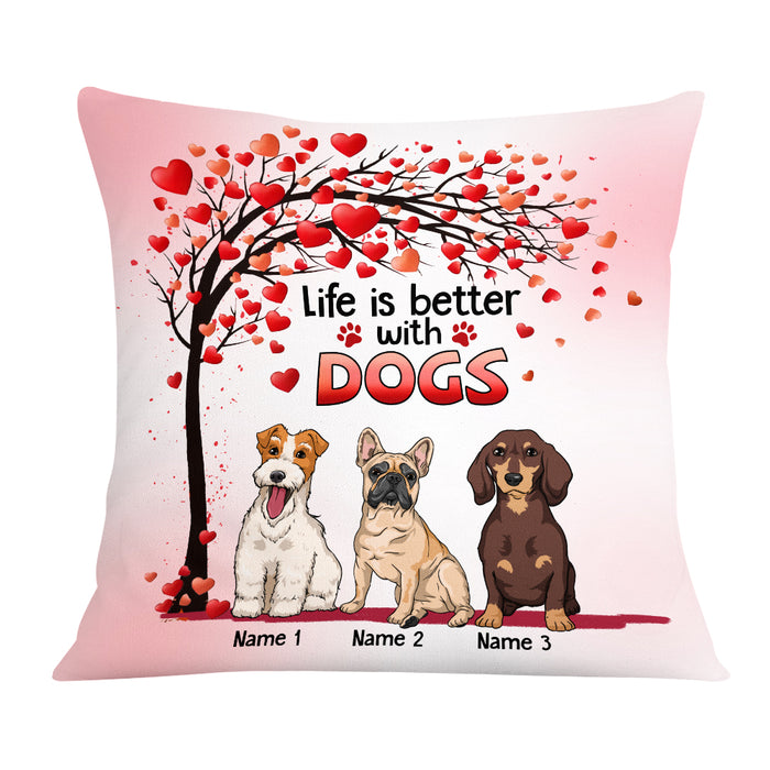 Personalized Life With Dog Pillow DB314 26O57 1
