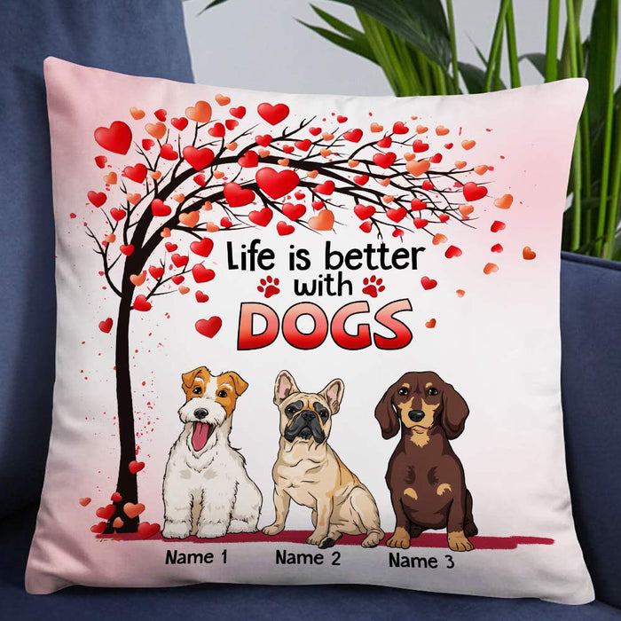 Personalized Life With Dog Pillow DB314 26O57 1