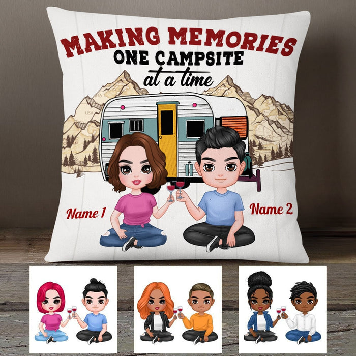 Personalized Camping Couple Love Pillow DB306 95O53 1