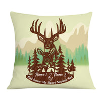 Personalized Deer Hunting Couple Pillow DB314 23O36 thumb 1