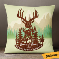 Personalized Deer Hunting Couple Pillow DB314 23O36 thumb 1