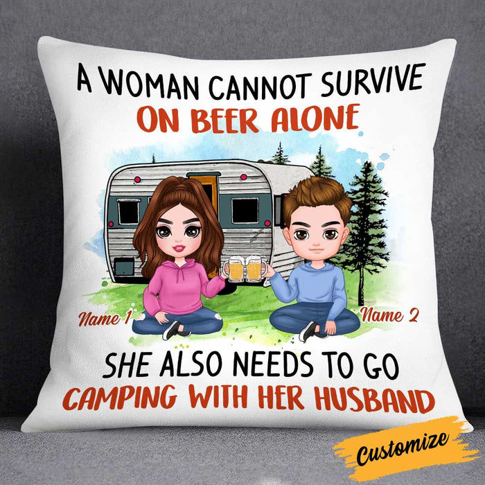 Personalized Camping Couple Love Pillow DB312 95O34 1