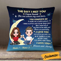 Personalized Couple The Day Love You To The Moon Pillow DB313 95O58 thumb 1