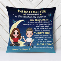 Personalized Couple The Day Love You To The Moon Pillow DB313 95O58 thumb 1