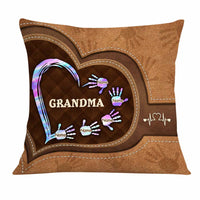 Personalized Mom Grandma Heart Pillow DB314 95O23 thumb 1