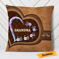 Personalized Mom Grandma Heart Pillow DB314 95O23 thumb 1
