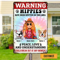 Personalized Hippie Area Dog Girl Metal Sign DB313 81O58 thumb 1