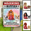 Personalized Hippie Area Dog Girl Metal Sign DB313 81O58 1