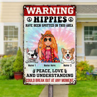 Personalized Hippie Area Dog Girl Metal Sign DB313 81O58 thumb 1
