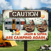 Personalized Camping Again Bear Couple Metal Sign DB315 81O34 1