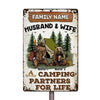 Personalized Camping Husband & Wife Couple Metal Sign DB316 81O36 1