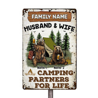 Personalized Camping Husband & Wife Couple Metal Sign DB316 81O36 thumb 1