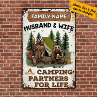 Personalized Camping Husband & Wife Couple Metal Sign DB316 81O36 thumb 1