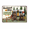 Personalized Couple Bear Husband Wife Camping Metal Sign DB317 81O58 1