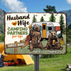 Personalized Couple Bear Husband Wife Camping Metal Sign DB317 81O58 1