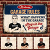 Personalized Dad Grandpa Garage What Happens Metal Sign DB318 81O58 1