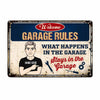 Personalized Dad Grandpa Garage What Happens Metal Sign DB318 81O58 1