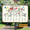 Personalized Grandma Love Garden Metal Sign DB311 24O58 1