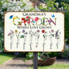 Personalized Grandma Love Garden Metal Sign DB311 24O58 1