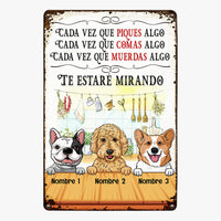 Personalized Kitchen Dog Spanish Cocina Perro Metal Sign DB316 26O53 thumb 1