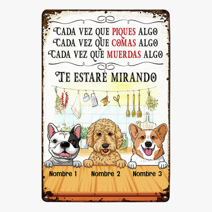 Personalized Kitchen Dog Spanish Cocina Perro Metal Sign DB316 26O53 1