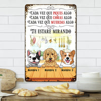Personalized Kitchen Dog Spanish Cocina Perro Metal Sign DB316 26O53 thumb 1