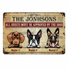 Personalized Dog Welcome All Guests Metal Sign DB313 24O47 1