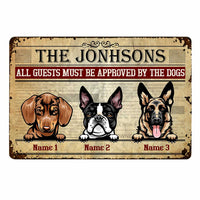 Personalized Dog Welcome All Guests Metal Sign DB313 24O47 thumb 1