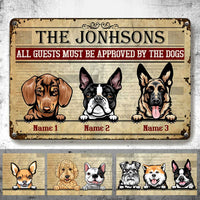 Personalized Dog Welcome All Guests Metal Sign DB313 24O47 thumb 1