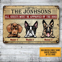 Personalized Dog Welcome All Guests Metal Sign DB313 24O47 thumb 1