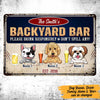 Personalized Dog Backyard Bar Vintage Metal Sign DB314 24O47 1