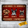 Personalized Dog Welcome No Need To Knock Metal Sign DB315 24O36 1