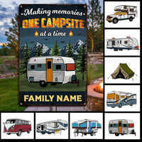 Personalized Camping Campsite Memories Metal Sign DB316 24O47 thumb 1