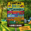 Personalized Camping Campervan Rules Metal Sign DB317 24O53 1