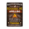 Personalized Fire Pit Backyard Hoguera Patio Trasero Spanish Metal Sign DB314 87O36 1
