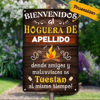Personalized Fire Pit Backyard Hoguera Patio Trasero Spanish Metal Sign DB314 87O36 thumb 1