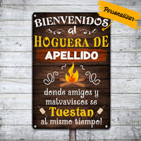 Personalized Fire Pit Backyard Hoguera Patio Trasero Spanish Metal Sign DB314 87O36 thumb 1