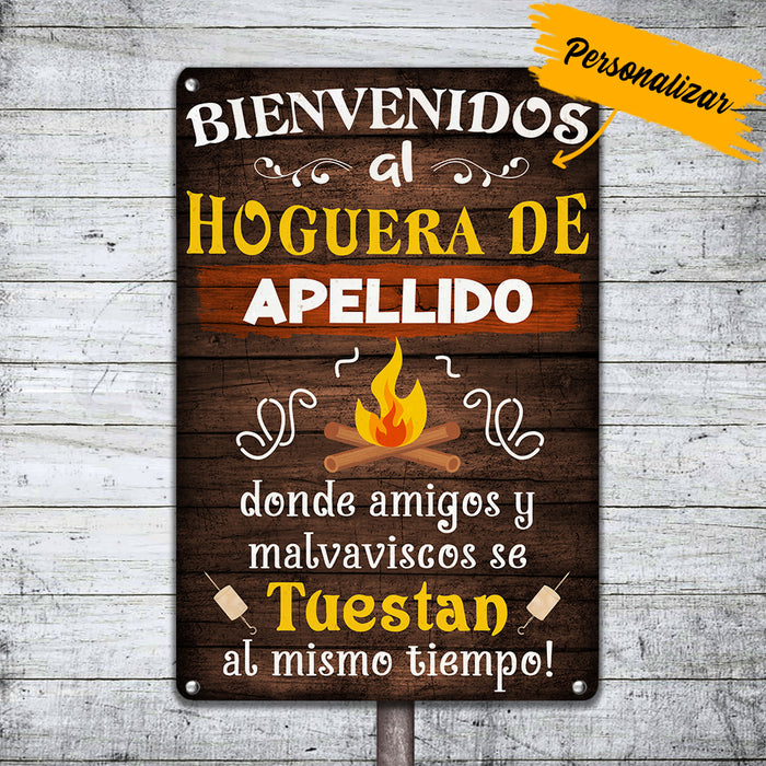 Personalized Fire Pit Backyard Hoguera Patio Trasero Spanish Metal Sign DB314 87O36 1